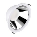 Ledvance LED Downlight Comfort Aluminium White 42W 5000lm 55D - 930-940 CCT | 265mm - Cutout 250mm - IP44 - Best Colour Rendering - UGR<19 - Zigbee Dimmable 