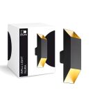 D'Lite Wall Light Nura Aluminium Black Up & Down 7W 250lm - 830 Warm White | IP44