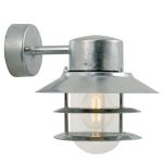 Nordlux Blokhus Wall Light Steel and Glass Grey | IP54 - Suitable for E27