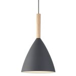 DFTP by Nordlux Pure 20 Pendant Metal and Wood Grey | Suitable for E27
