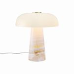 DFTP by Nordlux Table Lamp Glossy Marble and Glass Pink | 220mm - Suitable for 1x E14