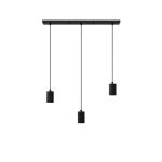 Calex Retro Pendulum Cordset Rectangular Metal Black  |incl. cable 2 Meter - Suitable for 3xE27