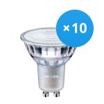 Multipack 10x Philips MASTER Value LED Spot GU10 PAR16 3.7W 285lm 60D - 940 Cool White | Best Colour Rendering - Dimmable - Replaces 35W
