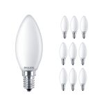 Multipack 10x Philips Corepro LED Candle E14 Frosted 4.3W 470lm - 827 Extra Warm White | Replaces 40W