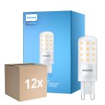 Multipack 12x Philips CorePro LED Capsule G9 Frosted 4W 480lm - 827 Extra Warm White | Dimmable - Replaces 40W