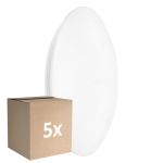 Multipack 5x Ledvance LED Bulkhead Surface CIRCULAR 500 PS Steel White 42W 3500lm - 840 Cool White | IP44