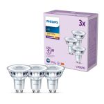 Multipack 3x Philips LED Spot GU10 PAR16 4W 255lm 36D - 827 Extra Warm White