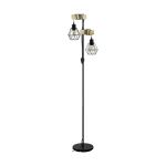 Eglo Floor Lamp Townshend 5 Steel Wood Black | IP20 - Suitable for 2x E27 