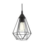 Eglo Pendant Tarbes Black | IP20 - Suitable for 1x E27 