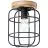 Brilliant Gwen Ceiling Light Metal Wood Black | 200mm - Suitable for 1x E27