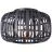 Brilliant Woodrow Ceiling Light Metal Bamboo Black Wood | 320mm - Suitable for 1x E27