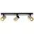 Brilliant Marty Ceiling Light Aluminium Sandy Black Gold 15W 1050lm - 830 Warm White | Incl. 3x GU10