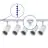 Complete Set 1-Phase Rail 2 Meter White | incl. 5x Spot + GU10 2700K 3W Dimmable + End Cap, Power Connector and I-Connector