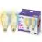 Duopack 2x WiZ Smart LED E27 Edison Filament Gold 7W 640lm | Best Colour Rendering - Dimmable - Replaces 50W