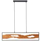 Brilliant Chaumont Pendant Aluminium Metal Wood Black 18W 2300lm - 830 Warm White