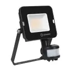 Ledvance LED Floodlight Compact Black 20W 2000lm 100D - 840 Cool White | IP65 - Symmetrical - Motion and Light Sensor