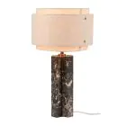 DFTP by Nordlux Table Lamp Takai Marble and Textile Beige | Suitable for 1x E27