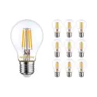 Multipack 10x Noxion Lucent Filament LED E27 Pear Clear 4.5W 470lm - 827 Extra Warm White | Replaces 40W