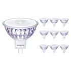 Multipack 10x Philips Master Value LED Spot GU5.3 MR16 7.5W 621lm 36D - 927 Extra Warm White | Best Colour Rendering - Dimmable - Replaces 50W
