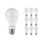 Multipack 10x Noxion Lucent Classic LED E27 Pear Frosted 9.5W 1055lm - 827 Extra Warm White | Replaces 75W
