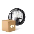 Multipack 4x D'Lite Wall Light Ecco Black Round | IP54 - Suitable for 1x E27