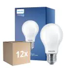 Multipack 12x Philips Master LED E27 Pear Filament Frosted 10.5W 1521lm - 922-927 Dim To Warm | Best Colour Rendering - Dimmable - Replaces 100W