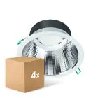 Multipack 4x Philips LED Downlight Coreline DN142B Aluminium White 19.2W 2300lm 60D - 830 Warm White | Cutout 200mm - IP20 - UGR