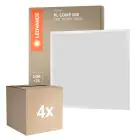 Multipack 4x Ledvance LED Panel Compact Aluminium White 33W 3630lm - 830 Warm White | 60x60cm