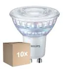 Multipack 10x Philips MASTER Value LED Spot GU10 PAR16 5.5W 575lm 36D - 927 Extra Warm White | Best Colour Rendering - Dimmable - Replaces 80W
