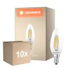 Multipack 10x Ledvance Classic LED E14 Candle Filament Clear 3.4W 470lm - 827 Extra Warm White | Replaces 40W