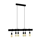 Eglo Pendant Townshend 6 Steel Black | IP20 - Suitable for 6x E27 