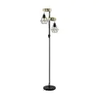 Eglo Floor Lamp Townshend 5 Steel Wood Black | IP20 - Suitable for 2x E27 